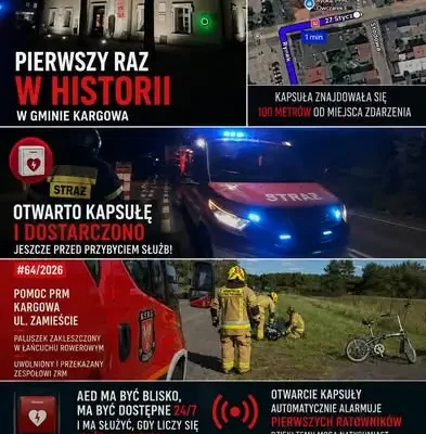 Historyczny moment w gminie Kargowa: AED uratowało życie przed przyjazdem służb