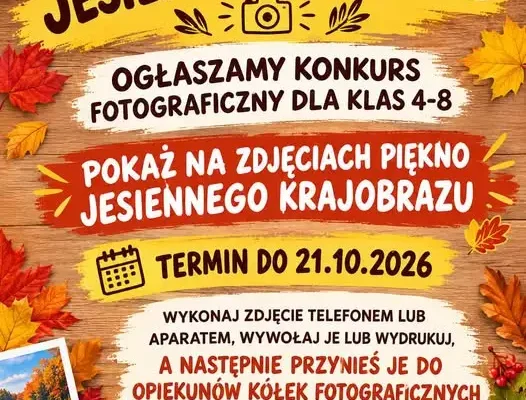 Szkolny konkurs fotograficzny „Jesień w obiektywie” – zgłoszenia do 21 października
