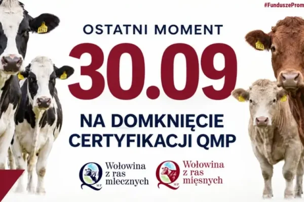 Rolnicy z certyfikatem QMP mają czas tylko do 30 września