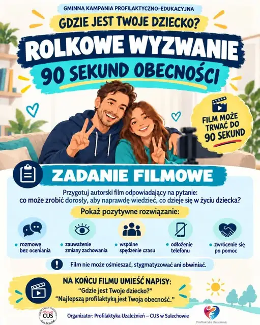 Rolkowe wyzwanie „90 sekund obecności” – gmina zachęca do udziału w kampanii
