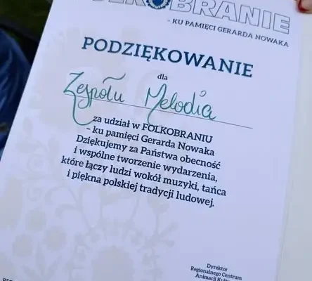 Zespół Melodia z Płot na Folkobraniu w Regionalnym Centrum Animacji Kultury