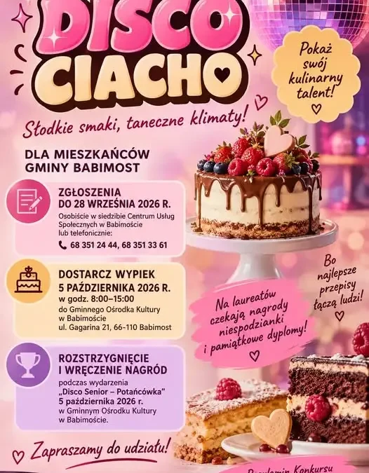 Konkurs kulinarny „Disco Ciacho” w Babimoście – zgłoszenia do 28 września