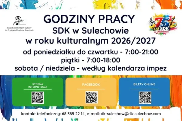 Sulechowski Dom Kultury wraca do stałych godzin pracy i startuje z nowym sezonem kulturalnym