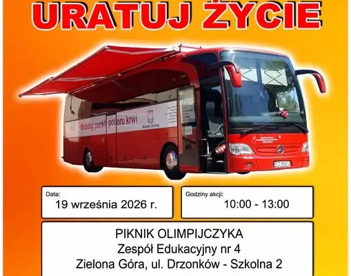 Piknik Olimpijczyka w Zielonej Górze z akcją oddawania krwi