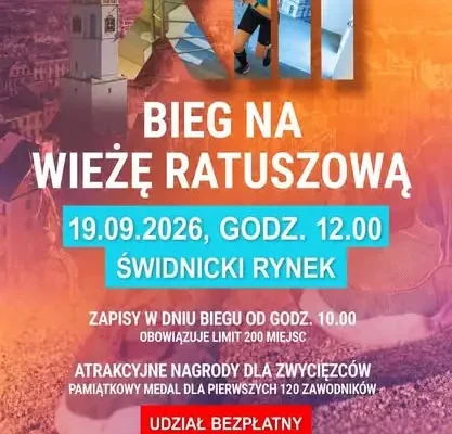 Strażacy z Gminy Świdnica pobiegną na wieżę ratuszową w pełnym umundurowaniu