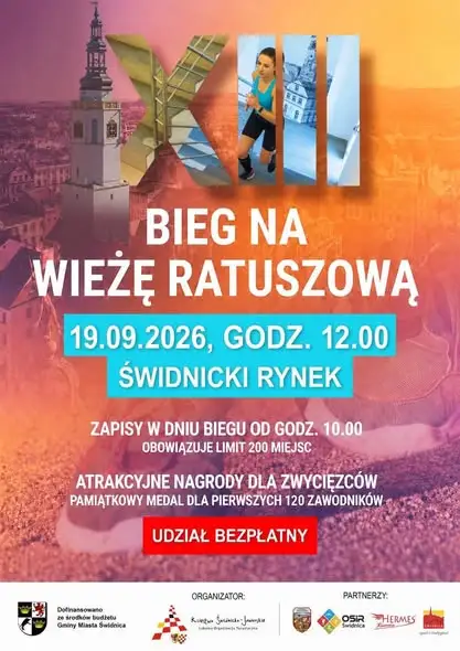 Strażacy z Gminy Świdnica pobiegną na wieżę ratuszową w pełnym umundurowaniu