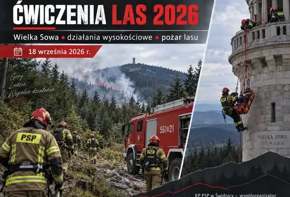 Ćwiczenia ratowniczo-gaśnicze „LAS 2026” w Górach Sowich
