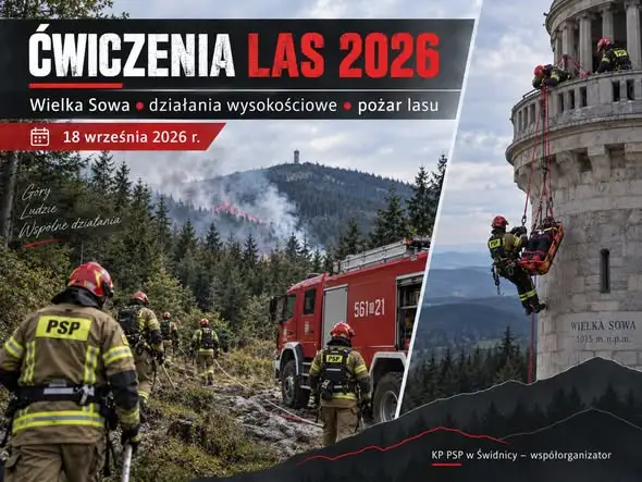 Ćwiczenia ratowniczo-gaśnicze „LAS 2026” w Górach Sowich