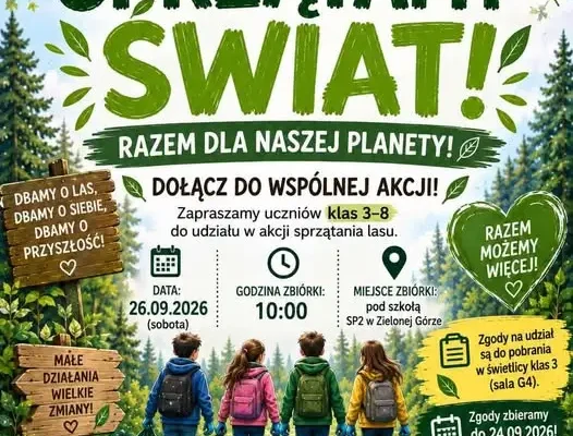Uczniowie z Zielonej Góry posprzątają las. Akcja „Sprzątamy świat” już 26 września