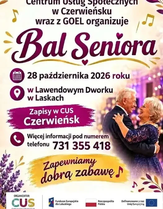 Bal Seniora w Gminie Czerwieńsk – zapisy ruszają 18 września