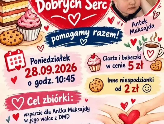 Kawiarenka Dobrych Serc w Sulechowie – ciasto za 5 zł, wsparcie dla Antka i zbiórka PCK