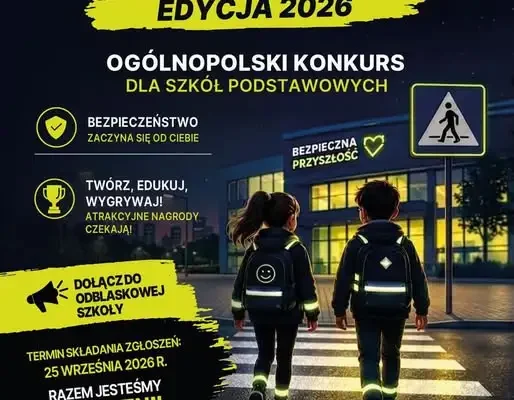 Kargowa: Zespół Szkolno-Przedszkolny ponownie w konkursie „Odblaskowa Szkoła 2026”