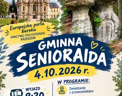 VII Gminna Turystyczna Senioriada – seniorzy z Gminy Świdnica zwiedzą Krzeszów i Głazy Krasnoludków