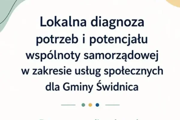 Gmina Świdnica diagnozuje potrzeby społeczne przed utworzeniem Centrum Usług Społecznych