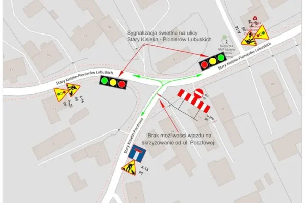 Zielona Góra: minirondo na Pionierów Lubuskich i Pocztowej – nowy etap prac od 5 października
