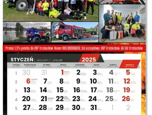 Kalendarz Strażacki OSP Trzebiechów 2027 – ostatnie wolne miejsce dla reklamodawców