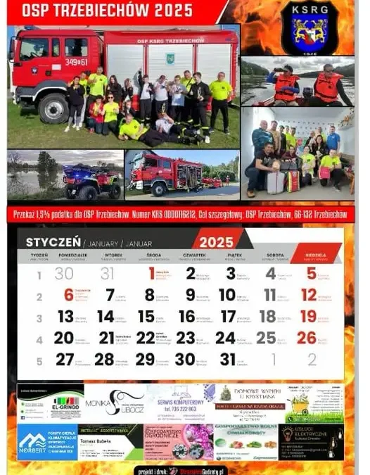 OSP Trzebiechów szuka sponsorów na kalendarz strażacki 2027