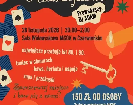 Andrzejkowa zabawa taneczna w Czerwieńsku – MGOK zaprasza 28 listopada